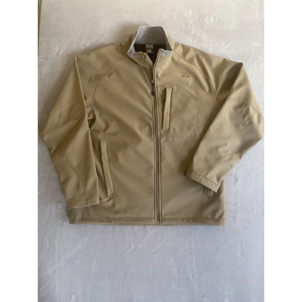 Nike ACG‎ Jacket Mens XL Beige Fleece Lined Retro Winter Full Zip Y2K